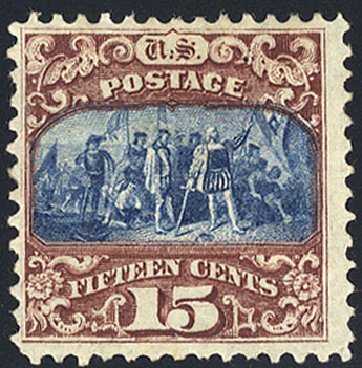 US Stamps Prices Scott # 119 - 1869 15c Pictorial Columbus. Cherrystone Auctions, Nov 2008, Sale 200811, Lot 1058