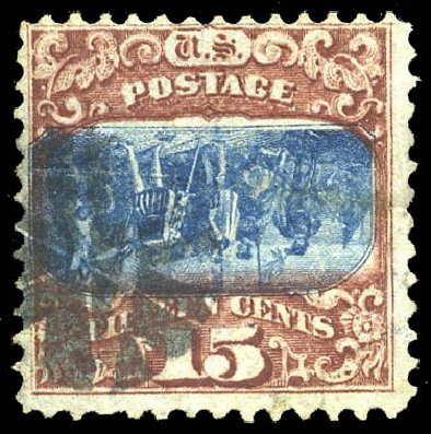 US Stamps Value Scott Catalogue #119: 15c 1869 Pictorial Columbus. Matthew Bennett International, Feb 2015, Sale 351, Lot 99