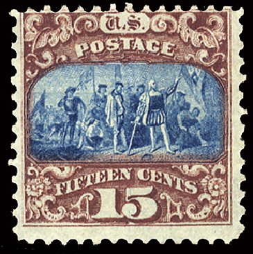 Cost of US Stamp Scott Cat. 119 - 15c 1869 Pictorial Columbus. Cherrystone Auctions, Feb 2011, Sale 201102, Lot 49