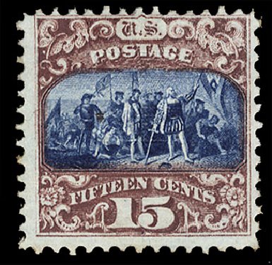 Costs of US Stamp Scott Catalog #119: 15c 1869 Pictorial Columbus. Cherrystone Auctions, Sep 2012, Sale 201209, Lot 59