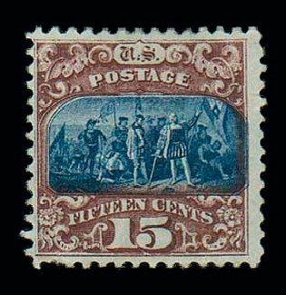 US Stamp Value Scott 119: 1869 15c Pictorial Columbus. Matthew Bennett International, Jun 2007, Sale 319, Lot 1161