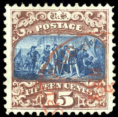 Price of US Stamp Scott Cat. # 119: 15c 1869 Pictorial Columbus. Matthew Bennett International, Dec 2008, Sale 330, Lot 1581
