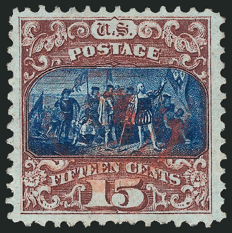 US Stamp Value Scott Cat. #119: 1869 15c Pictorial Columbus. Robert Siegel Auction Galleries, Mar 2012, Sale 1019, Lot 461