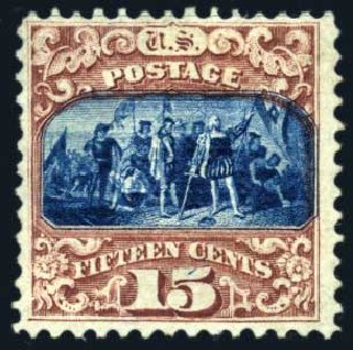 Price of US Stamps Scott Catalog 119: 1869 15c Pictorial Columbus. Harmer-Schau Auction Galleries, Feb 2009, Sale 80, Lot 1144