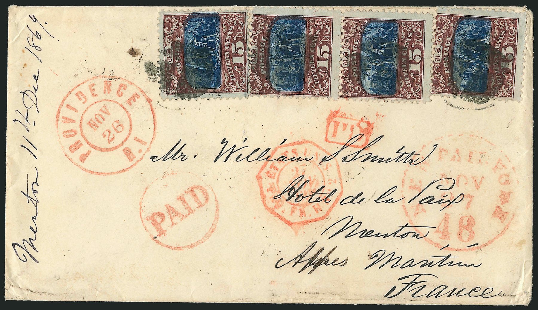 Prices of US Stamp Scott 119: 1869 15c Pictorial Columbus. Robert Siegel Auction Galleries, Mar 2011, Sale 1004, Lot 164