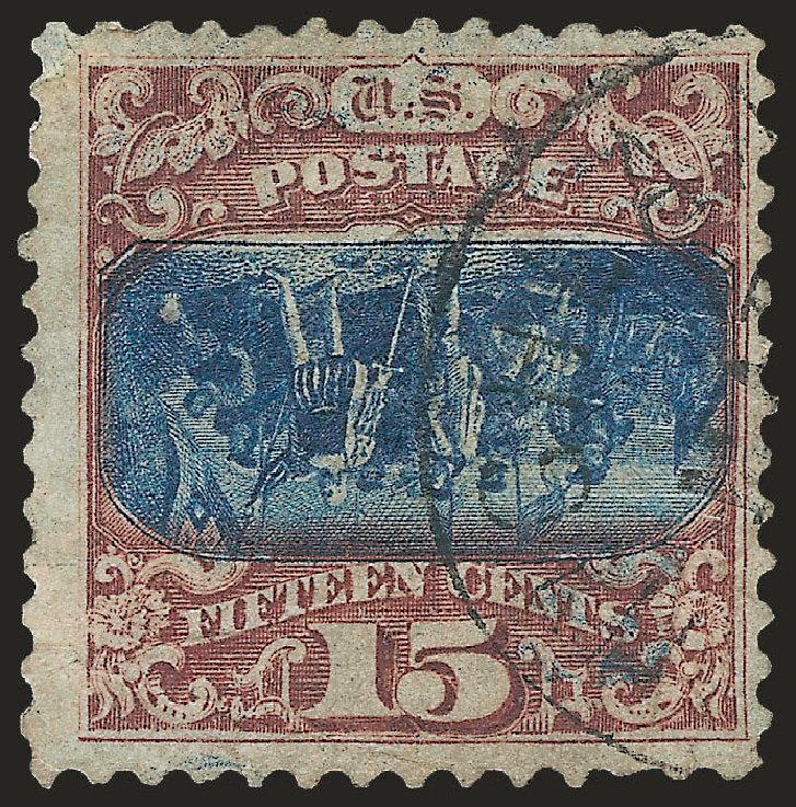 Cost of US Stamps Scott Cat. 119 - 15c 1869 Pictorial Columbus. Robert Siegel Auction Galleries, Jun 2009, Sale 973, Lot 104
