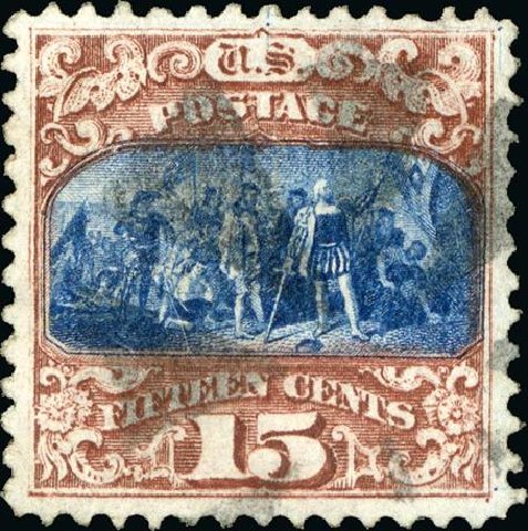 Costs of US Stamp Scott # 119 - 15c 1869 Pictorial Columbus. Spink Shreves Galleries, Jan 2015, Sale 150, Lot 94