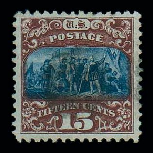 Value of US Stamps Scott # 119: 15c 1869 Pictorial Columbus. Matthew Bennett International, Dec 2007, Sale 325, Lot 1605
