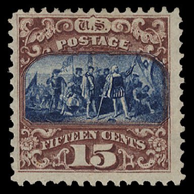 Cost of US Stamp Scott 119: 15c 1869 Pictorial Columbus. Cherrystone Auctions, Oct 2012, Sale 201210, Lot 85