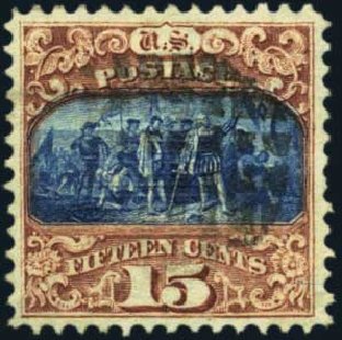 US Stamp Prices Scott 119: 15c 1869 Pictorial Columbus. Harmer-Schau Auction Galleries, Aug 2012, Sale 94, Lot 1205