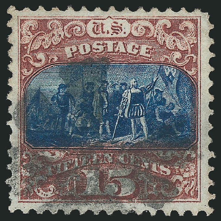 US Stamps Values Scott Cat. 119: 15c 1869 Pictorial Columbus. Robert Siegel Auction Galleries, Jun 2011, Sale 1011, Lot 515