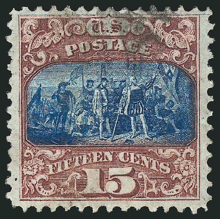US Stamps Prices Scott #119 - 1869 15c Pictorial Columbus. Robert Siegel Auction Galleries, Dec 2011, Sale 1017, Lot 555