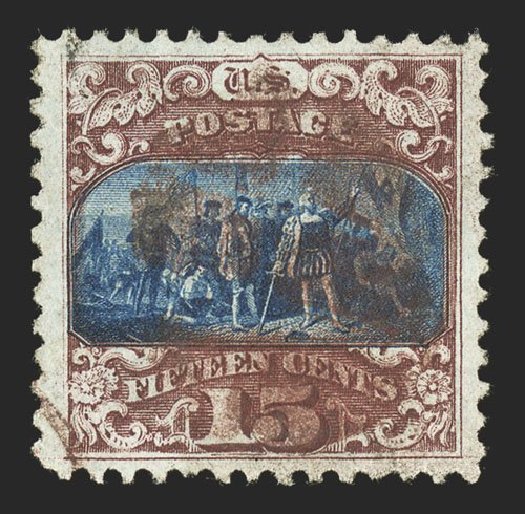 Values of US Stamp Scott Catalogue 119: 1869 15c Pictorial Columbus. Spink Shreves Galleries, Nov 2012, Sale 141, Lot 75
