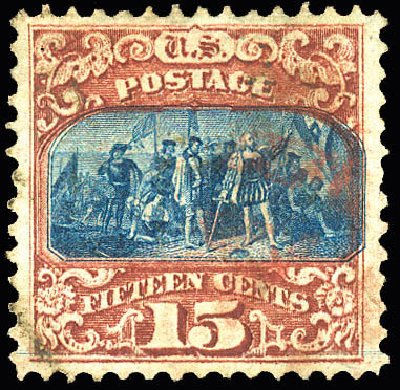 US Stamps Values Scott Catalog # 119: 15c 1869 Pictorial Columbus. Matthew Bennett International, Dec 2008, Sale 330, Lot 1582