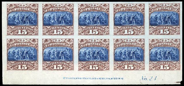 Values of US Stamps Scott 119: 1869 15c Pictorial Columbus. Matthew Bennett International, Sep 2011, Sale 338, Lot 1592