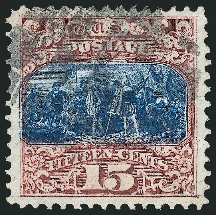 US Stamps Values Scott #119: 1869 15c Pictorial Columbus. Robert Siegel Auction Galleries, Mar 2011, Sale 1004, Lot 162