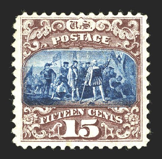 Values of US Stamps Scott 119: 15c 1869 Pictorial Columbus. Spink Shreves Galleries, Mar 2013, Sale 142, Lot 192