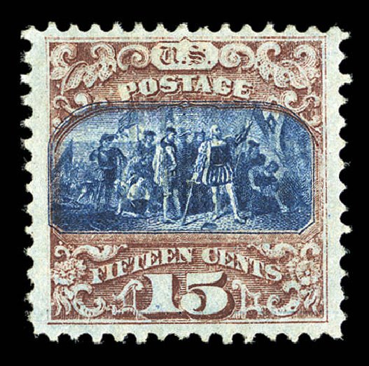 Cost of US Stamps Scott # 119 - 15c 1869 Pictorial Columbus. Matthew Bennett International, Sep 2012, Sale 345, Lot 153
