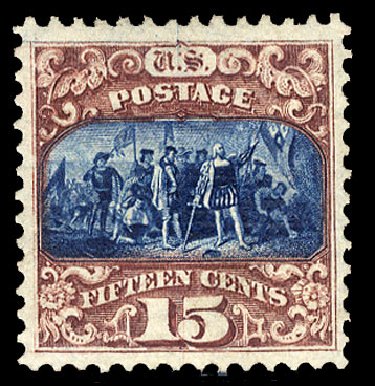 Price of US Stamps Scott Catalog #119 - 15c 1869 Pictorial Columbus. Cherrystone Auctions, Jun 2009, Sale 200906, Lot 63