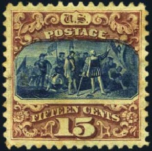 US Stamp Value Scott 119: 1869 15c Pictorial Columbus. Harmer-Schau Auction Galleries, Aug 2012, Sale 94, Lot 1203