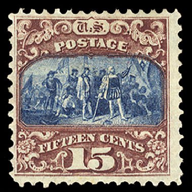 Value of US Stamp Scott #119: 15c 1869 Pictorial Columbus. Cherrystone Auctions, Mar 2013, Sale 201303, Lot 36