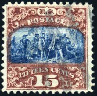 Prices of US Stamp Scott #119: 1869 15c Pictorial Columbus. Harmer-Schau Auction Galleries, Jun 2008, Sale 78, Lot 1356