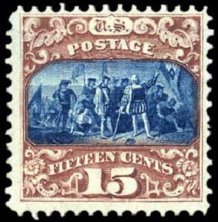 Costs of US Stamps Scott 119: 1869 15c Pictorial Columbus. Harmer-Schau Auction Galleries, Oct 2010, Sale 87, Lot 146