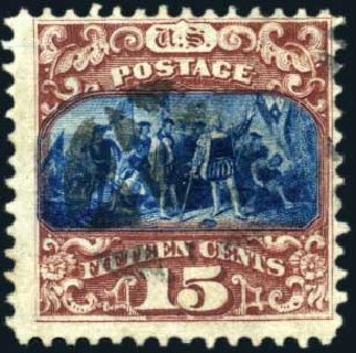 US Stamps Prices Scott Catalog #119: 15c 1869 Pictorial Columbus. Harmer-Schau Auction Galleries, Mar 2011, Sale 89, Lot 166