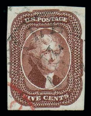 US Stamps Prices Scott Catalogue #12 - 5c 1856 Jefferson. Matthew Bennett International, Oct 2007, Sale 322, Lot 2007