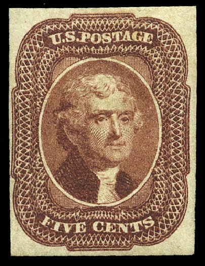 Cost of US Stamps Scott Catalog # 12: 5c 1856 Jefferson. Matthew Bennett International, May 2014, Sale 350, Lot 27
