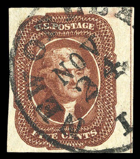 US Stamps Value Scott #12 - 1856 5c Jefferson. Matthew Bennett International, Sep 2012, Sale 345, Lot 28