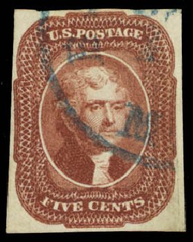 Costs of US Stamps Scott Catalog # 12 - 5c 1856 Jefferson. Daniel Kelleher Auctions, Oct 2014, Sale 660, Lot 2038