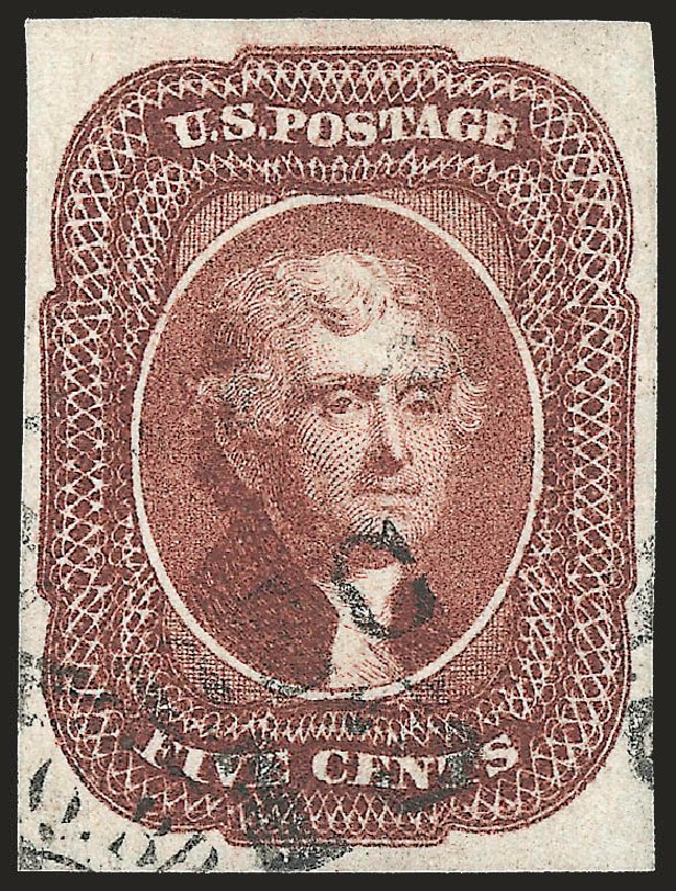 Costs of US Stamps Scott Catalog #12: 1856 5c Jefferson. Robert Siegel Auction Galleries, Jun 2009, Sale 975, Lot 1138