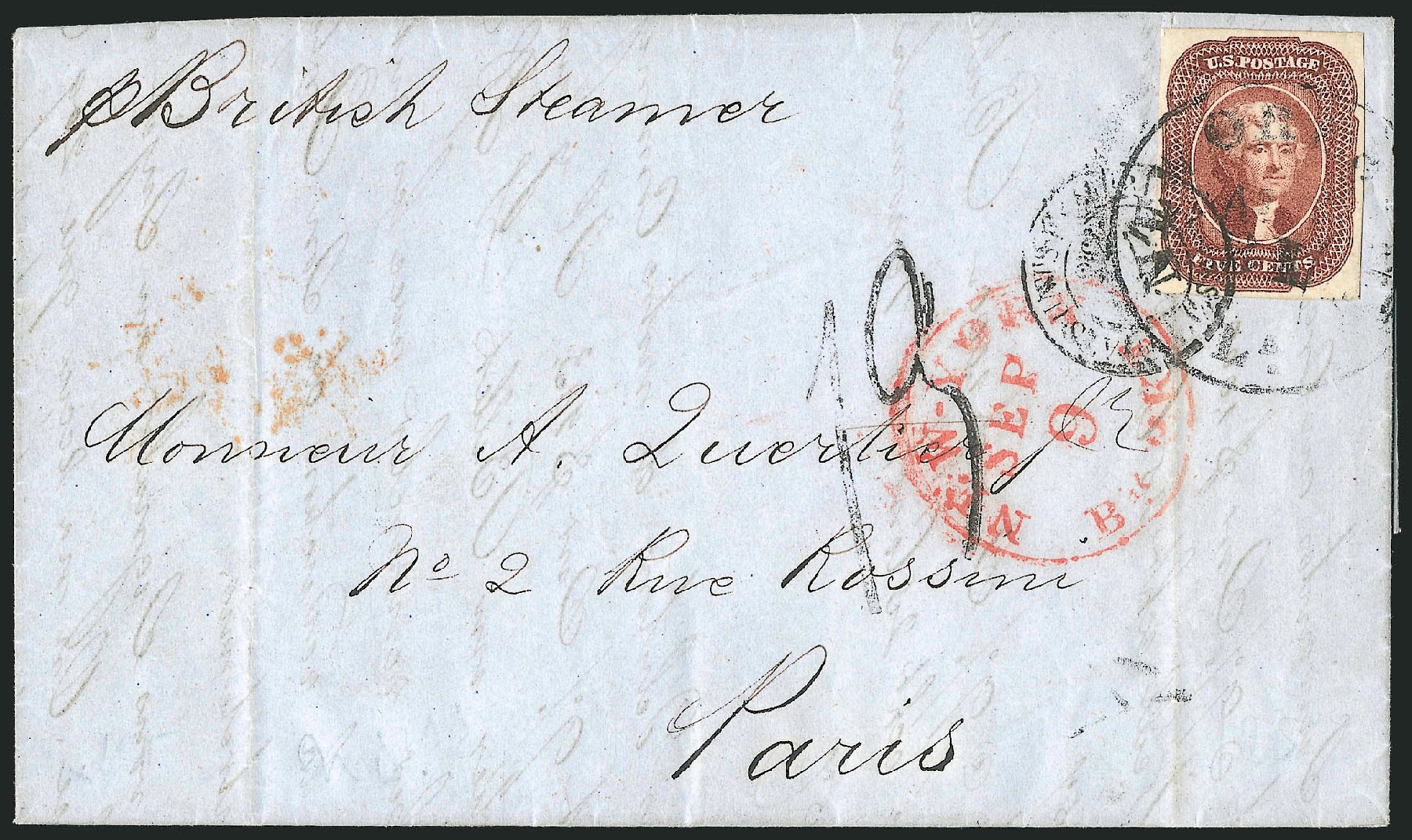 Value of US Stamp Scott Catalogue #12: 1856 5c Jefferson. Robert Siegel Auction Galleries, Dec 2010, Sale 1002, Lot 3719