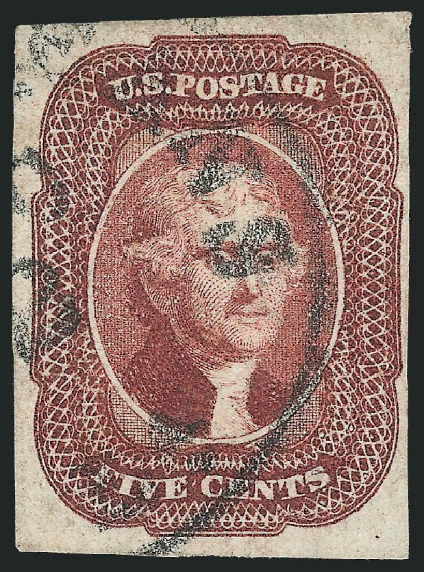 US Stamp Prices Scott Catalog # 12 - 1856 5c Jefferson. Robert Siegel Auction Galleries, Mar 2013, Sale 1040, Lot 1199
