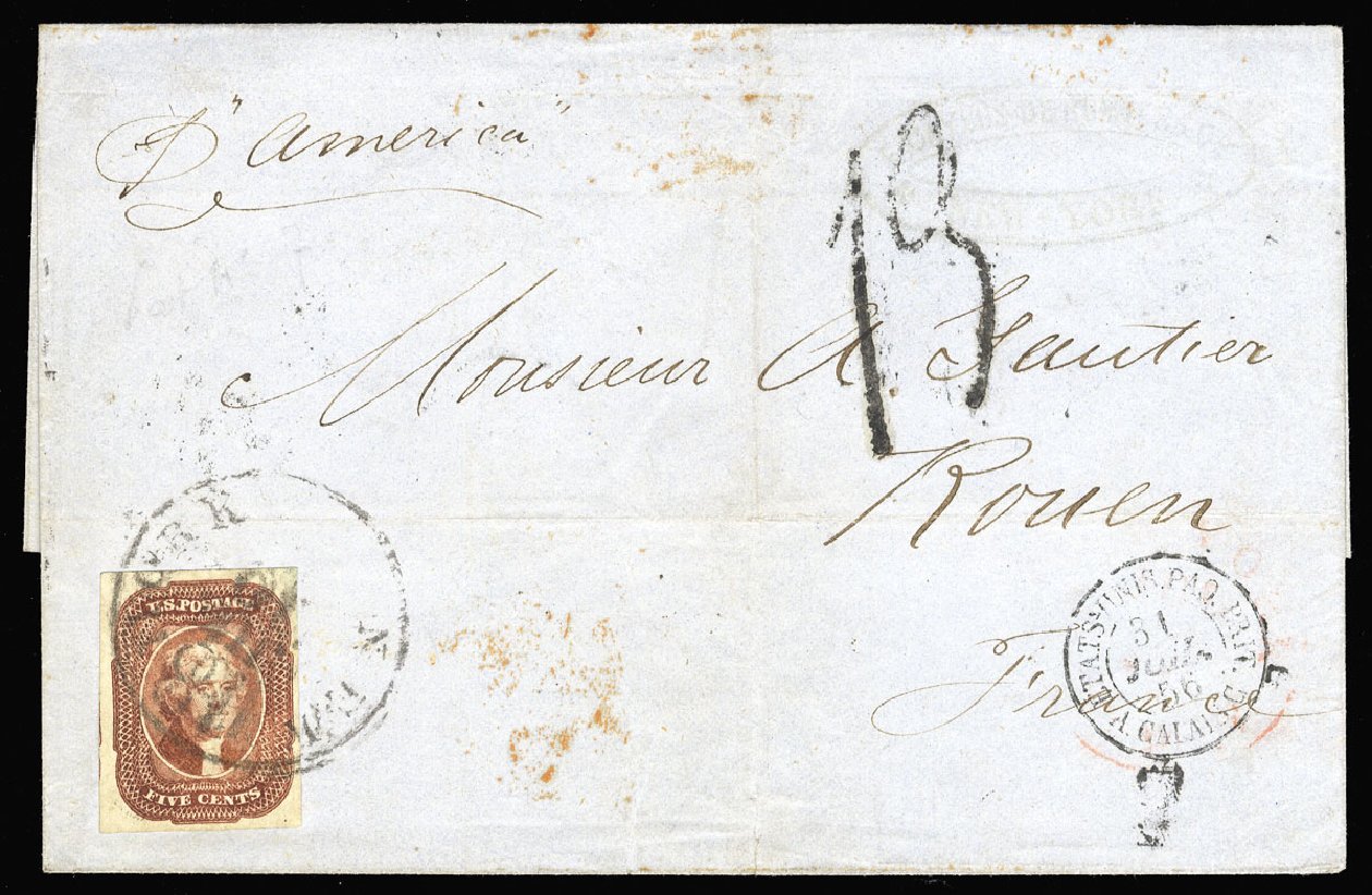 Costs of US Stamps Scott Catalogue #12: 1856 5c Jefferson. Cherrystone Auctions, Jan 2015, Sale 201501, Lot 70