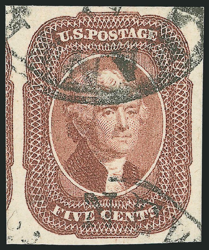 Costs of US Stamps Scott 12 - 1856 5c Jefferson. Robert Siegel Auction Galleries, Mar 2012, Sale 1019, Lot 350