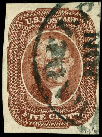 US Stamps Price Scott Cat. # 12 - 5c 1856 Jefferson. Matthew Bennett International, Jun 2008, Sale 328, Lot 481