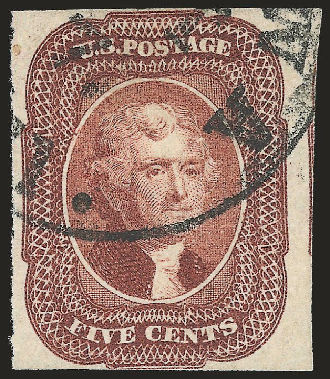 Price of US Stamps Scott Catalogue #12: 1856 5c Jefferson. Robert Siegel Auction Galleries, Sep 2009, Sale 976, Lot 1161