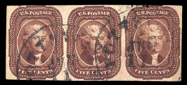 Prices of US Stamp Scott # 12: 1856 5c Jefferson. Cherrystone Auctions, Oct 2012, Sale 201210, Lot 14