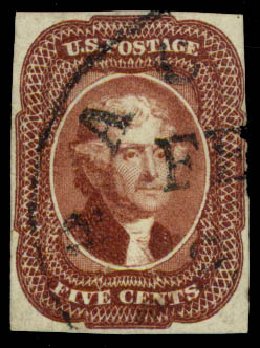 Prices of US Stamps Scott Catalogue # 12 - 5c 1856 Jefferson. Daniel Kelleher Auctions, Sep 2013, Sale 639, Lot 3124
