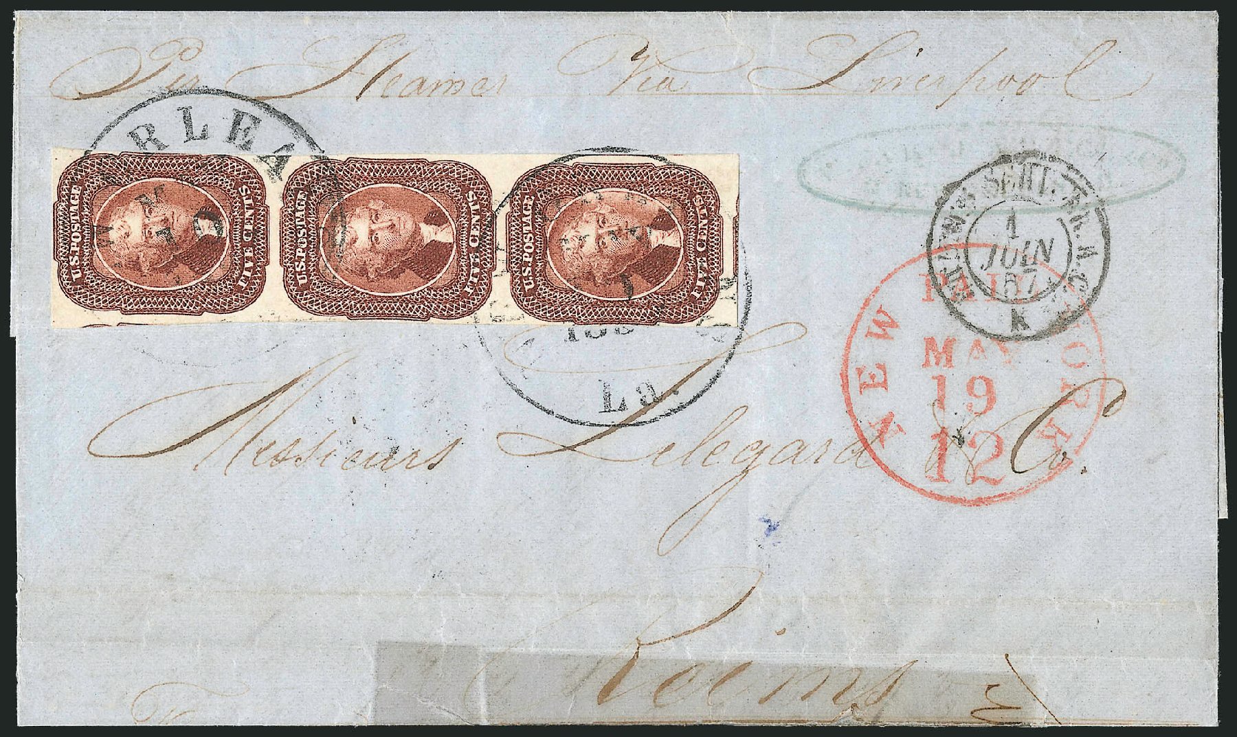 Values of US Stamps Scott Catalogue 12: 5c 1856 Jefferson. Robert Siegel Auction Galleries, Dec 2010, Sale 1002, Lot 3724