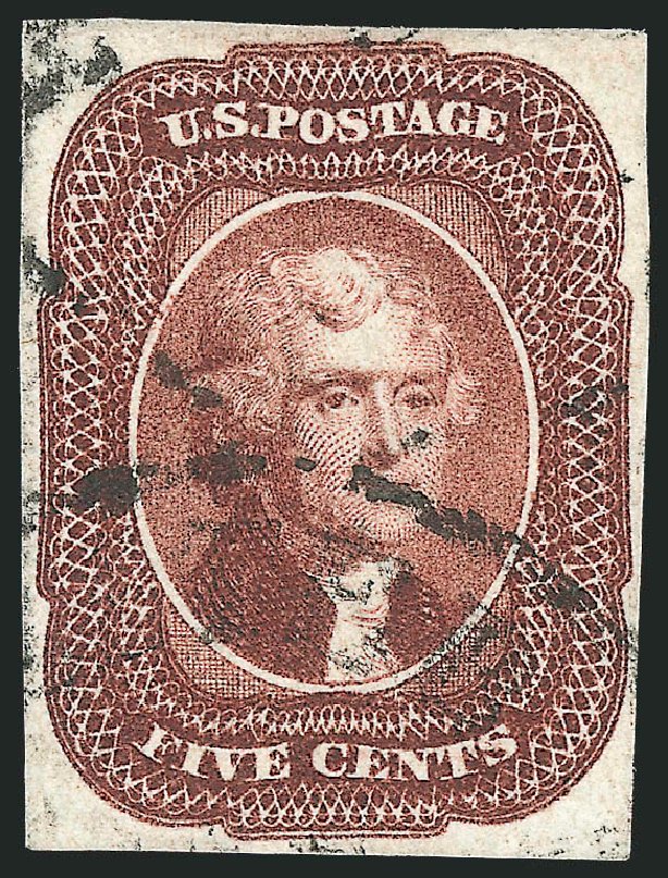 Cost of US Stamps Scott Catalogue #12 - 5c 1856 Jefferson. Robert Siegel Auction Galleries, Jun 2011, Sale 1011, Lot 404