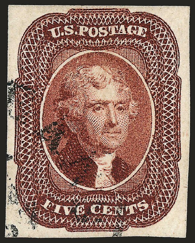 Price of US Stamps Scott Catalog # 12 - 5c 1856 Jefferson. Robert Siegel Auction Galleries, Oct 2008, Sale 963, Lot 204