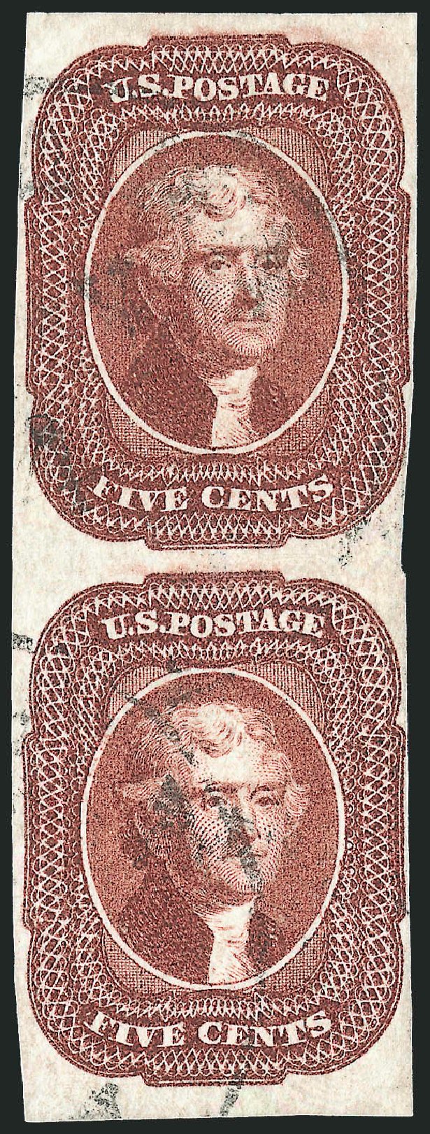 US Stamps Price Scott Catalogue #12 - 1856 5c Jefferson. Robert Siegel Auction Galleries, Sep 2010, Sale 993, Lot 234