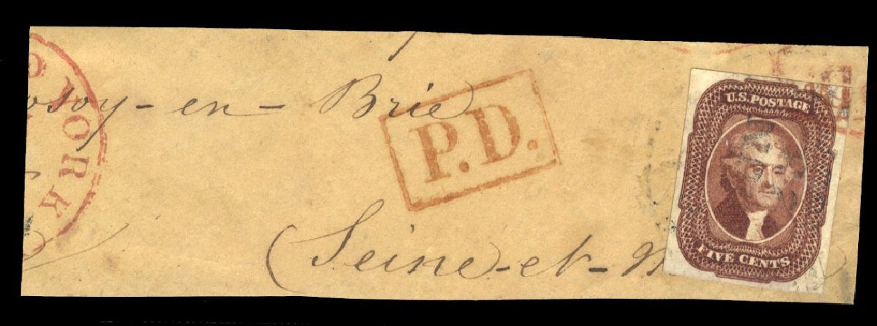US Stamps Prices Scott Catalogue # 12: 1856 5c Jefferson. Cherrystone Auctions, Mar 2008, Sale 200803, Lot 45