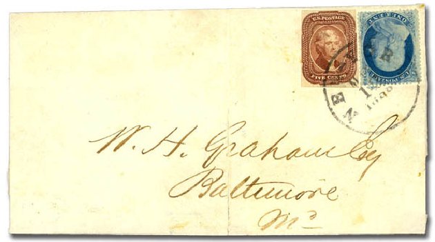 Costs of US Stamp Scott Catalogue 12 - 5c 1856 Jefferson. Daniel Kelleher Auctions, Sep 2013, Sale 639, Lot 3125