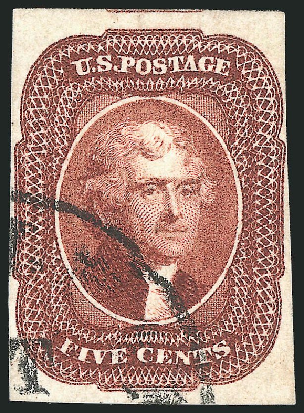 Values of US Stamp Scott 12 - 5c 1856 Jefferson. Robert Siegel Auction Galleries, Dec 2013, Sale 1062, Lot 115
