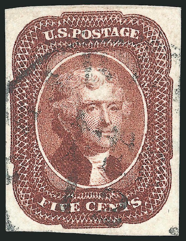 Prices of US Stamps Scott 12 - 1856 5c Jefferson. Robert Siegel Auction Galleries, Oct 2010, Sale 997, Lot 5165