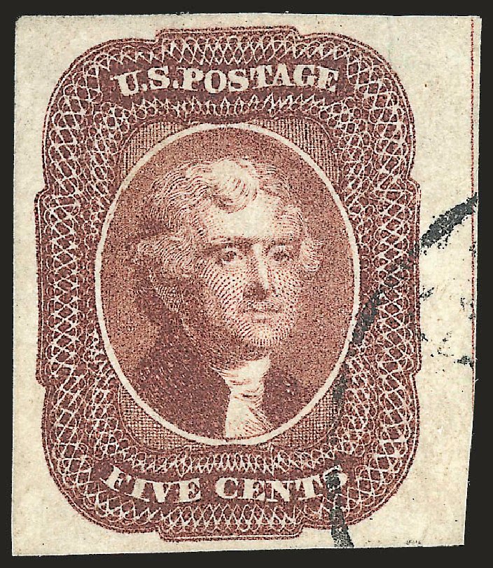 Cost of US Stamp Scott Catalogue 12 - 1856 5c Jefferson. Robert Siegel Auction Galleries, Apr 2010, Sale 984, Lot 92